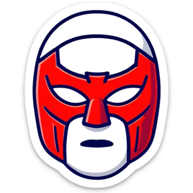 red and black luchador mask sticker