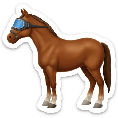 edit a horse to put blinkers on it, that blind it from distracting objects sticker