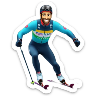 Martin Fourcade crosse country skiing sticker