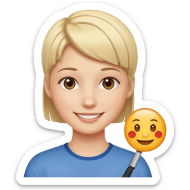 girl with boy cut sticker