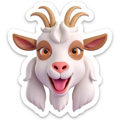 extremely stupid derp goat sticker
