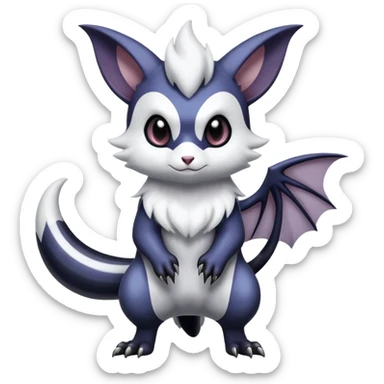 Shiny Furret-Absol-Noibat-Hybrid (Full body) sticker