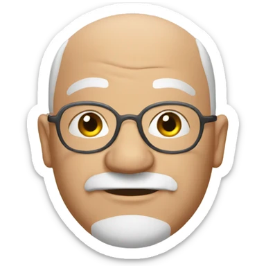 Fat bald grandpa sticker
