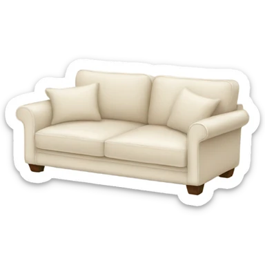 White beige sofa and armchair  sticker