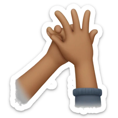 Holding hands up saying not me I didn’t do it sticker