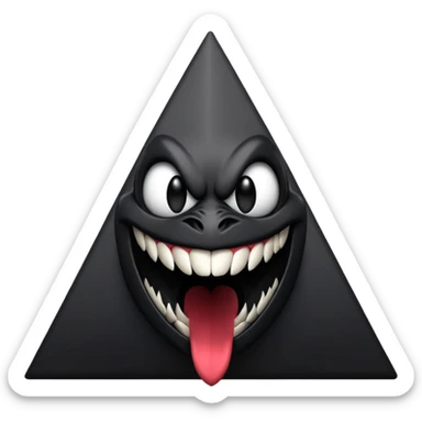pyramide noir avec sourire de venom sticker