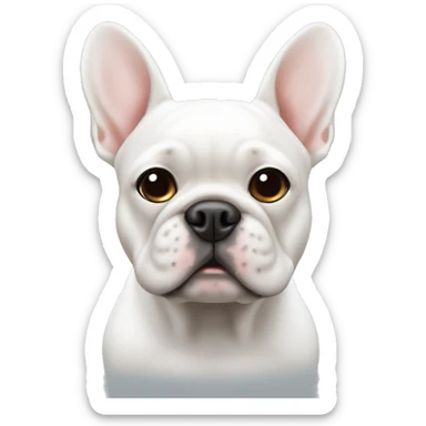 White Frenchie  sticker