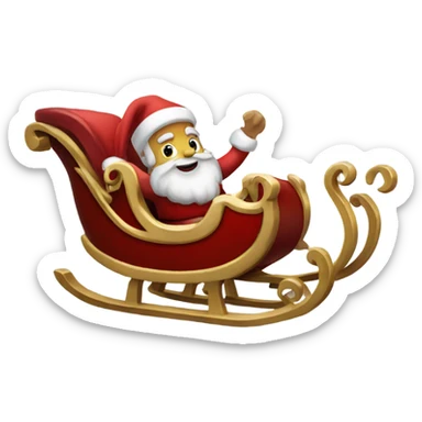 Santa's-sleigh sticker