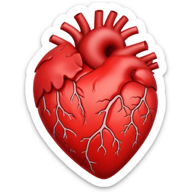red beating heart sticker