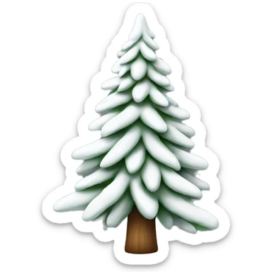  actual white fir christmas tree isolated.  sticker