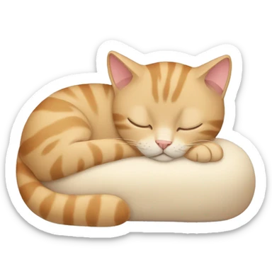 The beige cat is sleeping sticker