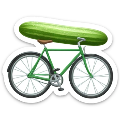 Cucumber on a bicycle seat sticker
