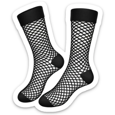 black fishnet socks sticker
