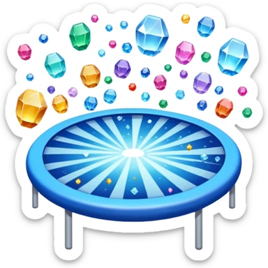 My mind is akin to crystals scattered on a trampoline being jumped on by kids sticker