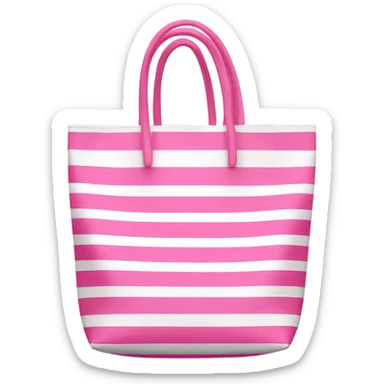 Pink and white striped Sephora shopping bag sticker