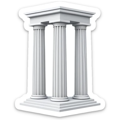 A minimalistic diagram or a set of neat columns and lines arranged logically and symmetrically, without numbers or signatures. sticker