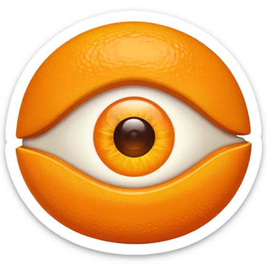 Ojo turco color naranja turco en color naranja sticker