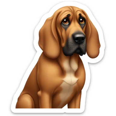 1 Incredulous Bloodhound dog full body sticker