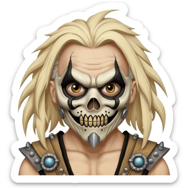 mad max fury road bad guy Immortan Joe face wish mask  sticker