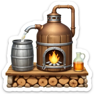 moonshine still sticker