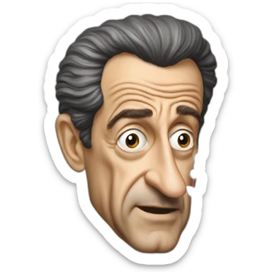 Sarkozy sniffant une poudre blanche sticker