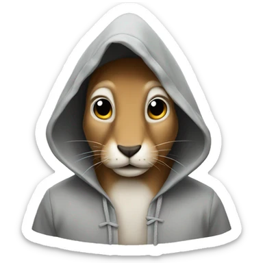 A hare in a hood sticker
