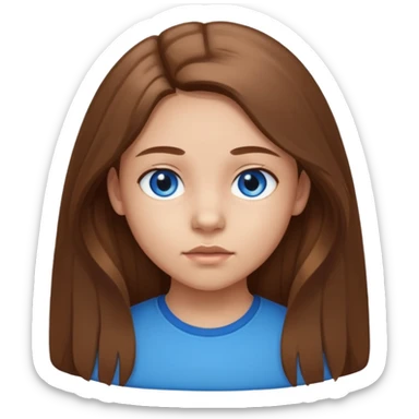 une adolescente de face dans un rond  sticker