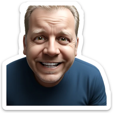 smiling elderly man indoors sticker