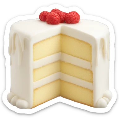 soft white cake with cream  sticker