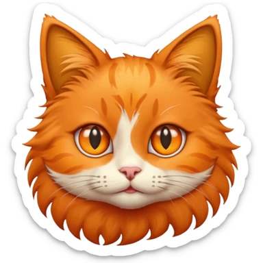 A cat with stars in his eyes sticker