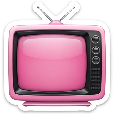 📺 tv emoji ￼ but pink ￼ sticker