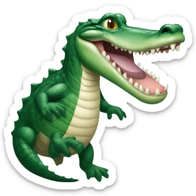 An alligator missing Marilyn monroe sticker