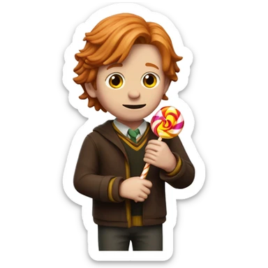 Ron Weasley holds a candy in his hands sticker