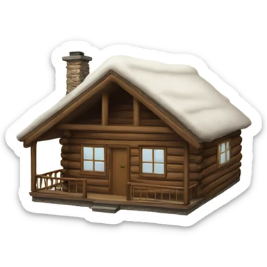 Cabin in the mountains  sticker
