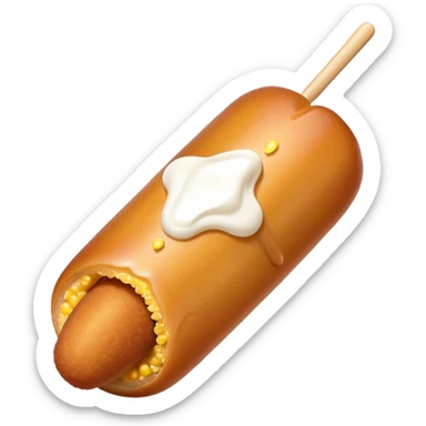 Korean corn dog with sugar coating sticker