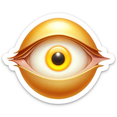 Glowing chicken and egg yolk emitting golden rays toward an ethereal eye and a section of regenerating skin. The eye brightens as the light touches it, while the skin shows visible renewal with a warm golden glow, illustrating vitamin A benefits. sticker