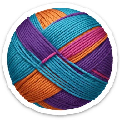 Emotional yarn ball sticker