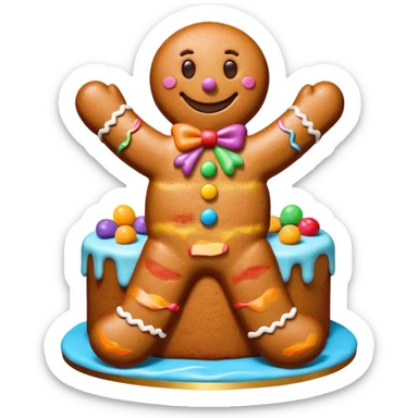 How to make a Giant Gingerbread Man Cake Recipe  sticker