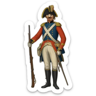 Soldier 19th century sticker