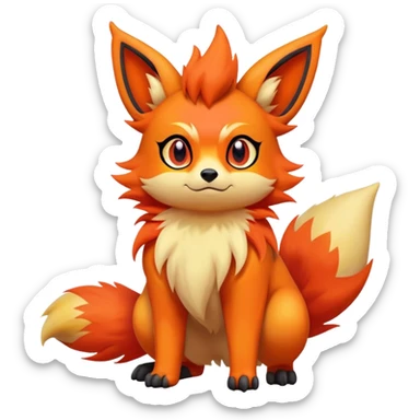 Quilava-Litten-Flareon-animal-creature-hybrid full body sticker