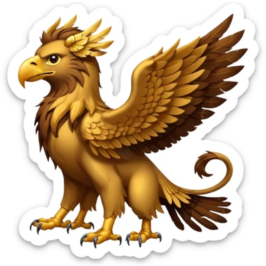 Grifin, lion body, wings, eagle head sticker