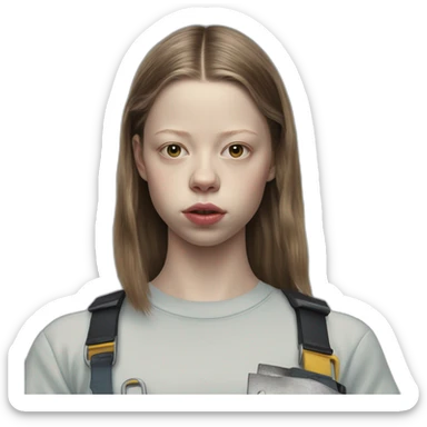Mia goth with a saw sticker