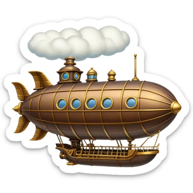 Steampunk Airship sticker