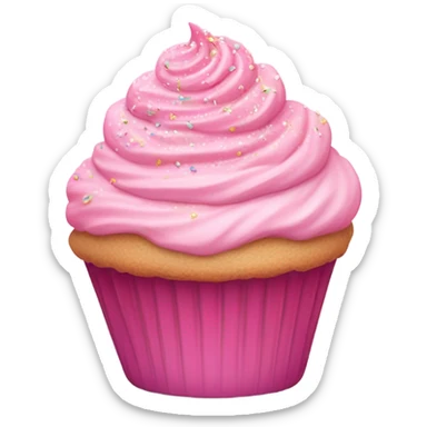 A pink cupcake sticker