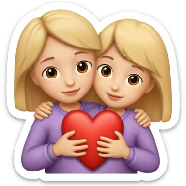 heart hug sticker