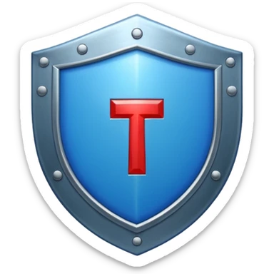 shield with a blue I on it sticker