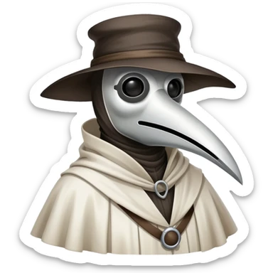 Plague Doctor in White sticker