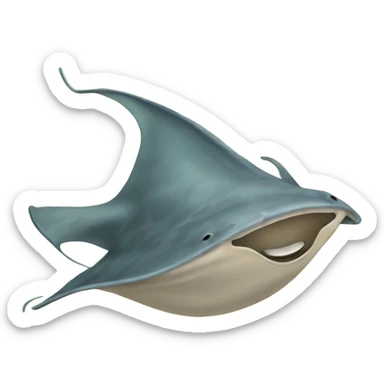 Jumping stingray sticker
