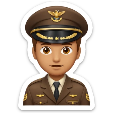 A pilot emoji character carefully inspecting something, as if “looking into it.” sticker