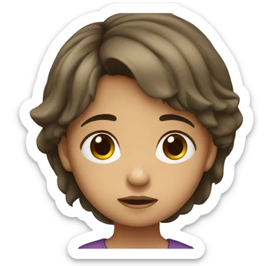 niño triste mujer sticker